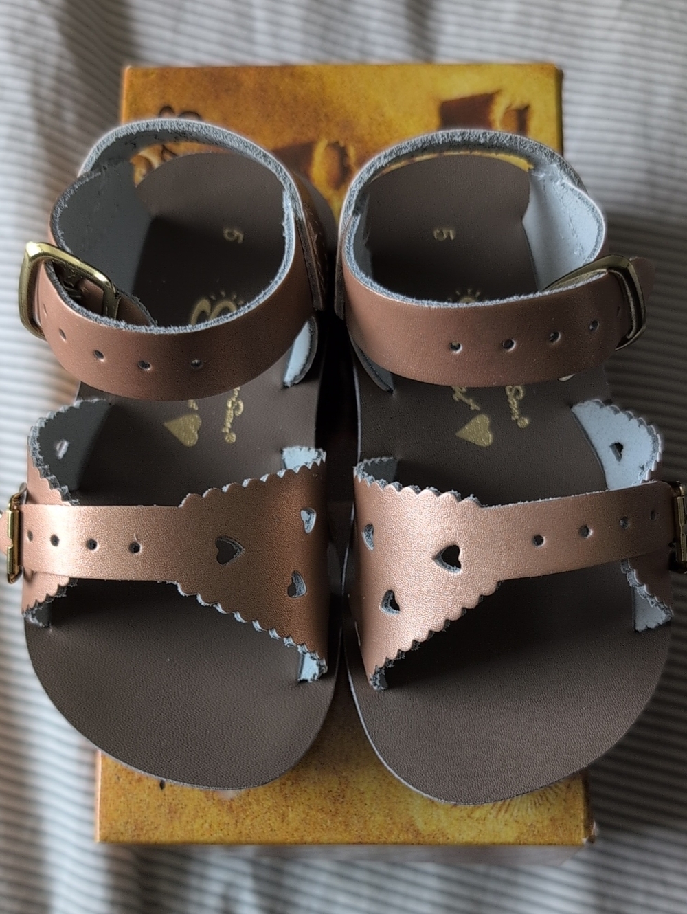 Sun-San Salt Water Sandals SWEETHEART US5/EU20-21 in Rose Gold